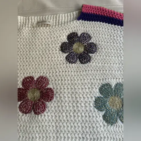 Floral Crochet Knit Sweater