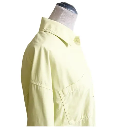 Babaton The Group Poplin Cotton Jacket Size XS Chartruese Green Pockets