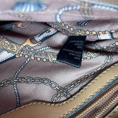 Faux leather top handle with crossbody strap