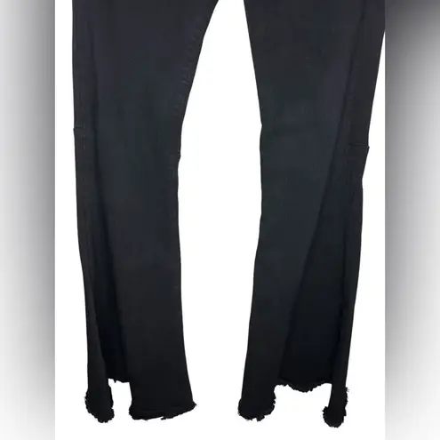 Judy Blue High Waist Raw Hem Flare Jeans Size 25 Black
