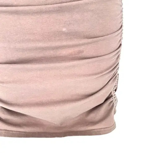 Tna Aritzia Malibu Chill Ruched Tank Mini Dress SIze XS Stone Taupe Brown