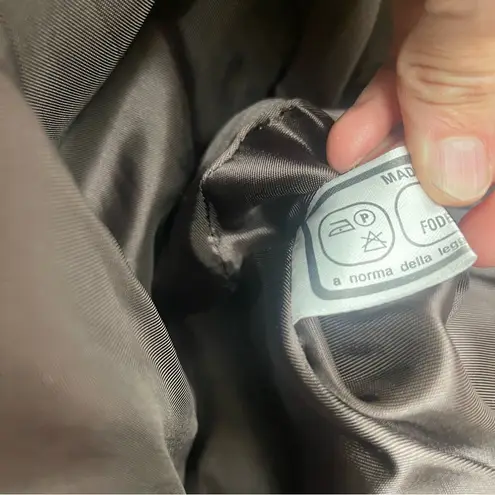 Por Santa Maria Sz 40 Italy Vintage Fine Leather CHOCOLATE Brown Women’s Coat: