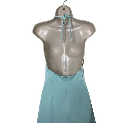 Samantha Sipos Tiffany mint blue Butterfly Slip Dress sz S