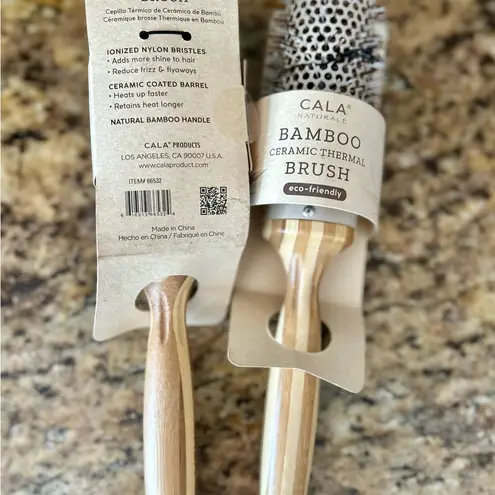 Cala Naturale Bamboo Ceramic Thermal Brush Pair (2 Brushes)