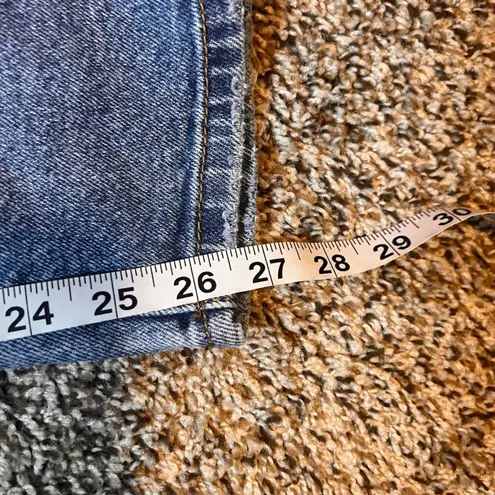 Willow + Root Distressed Mom Jeans Ripped Knee Denim Button Fly Size 28 Blue