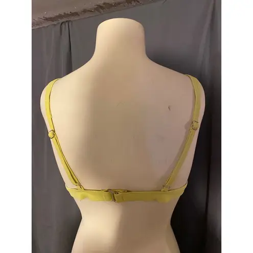 Mossimo Stripe Triangle Bikini Top Large Swimsuit Swim Yellow Black Size undefined