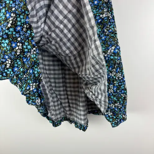 BURU‎ Ditsy Floral Matching Skirt Set Sz 2X Blouse Skirt Cottagecore Boho Resort Blue