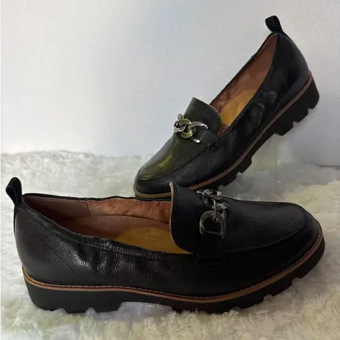 Vionic charm Cynthia lug sole slip on loafers black silver retro Y2k style 10