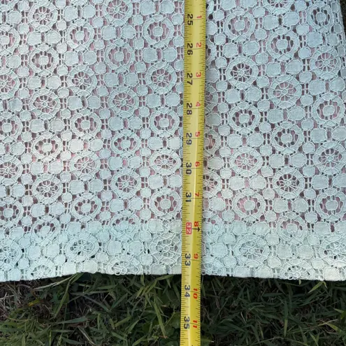 Victoria Beckham Target Lace Dress Women's Medium Blue Long Sleeve Modest Lined