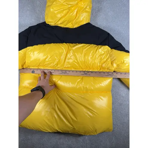 Save The Duck Luma Hooded Puffer Yellow/Black Unisex Jacket XL D3790U