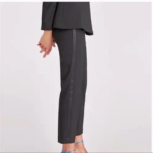 ZARA  MID-WAIST SKINNY TUXEDO TROUSERS PANT BLACK NEW