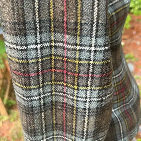 40s or 50s Vintage Wool Plaid Blazer Peter Pan Collar Size Small Gray