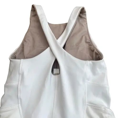 Lululemon  Women’s Size 2 Court‎ Crush Tennis Dress Solid White Sporty New