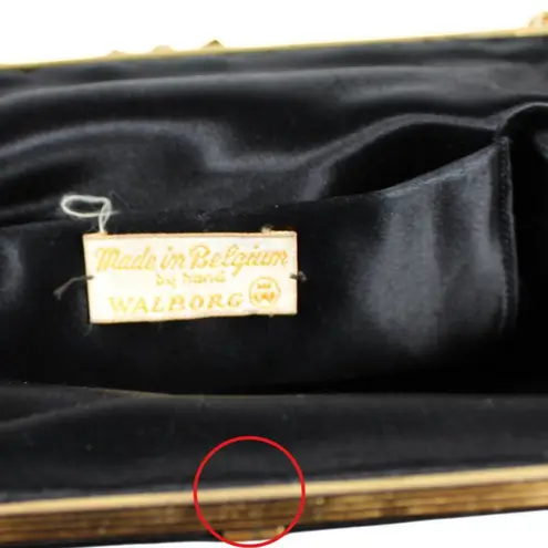 Rare Vintage Walborg Belgium Black Beaded Evening Bag Art Deco