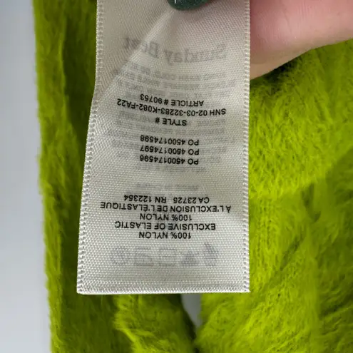 Sunday Best Grinch Green Christmas Fuzzy Sweater Long Sleeve Crew Neck Size L Size L