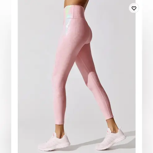 Carbon 38 Metallic Snake High Rise 7/8 Legging in Pink Size XS