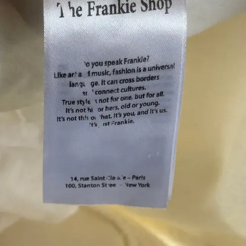 The Frankie Shop Hailey Denim Oversized Cargo Pants in White Size Small White