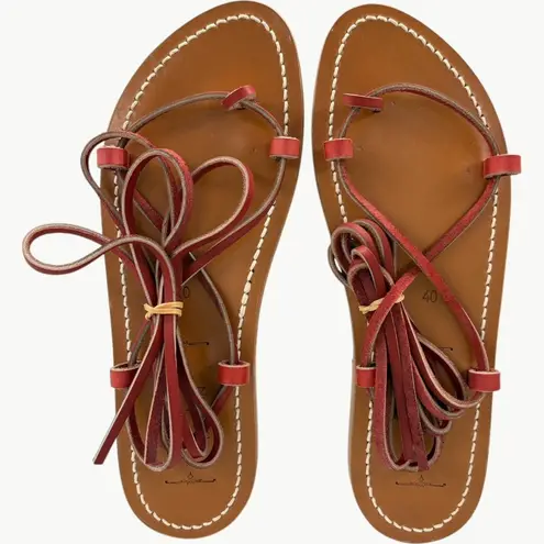 NIB DÔEN & K.Jacques Bikini Sandal | Sz 40 (9) | Rouge Vachetta Brown