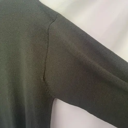 Jones Wear Vtg 90s Lambswool Blend Womens Sweater Sz L Preppy Olive Cable Trim