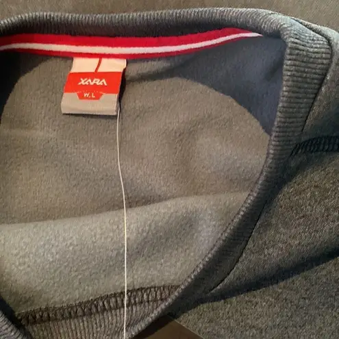 Women’s Xara Gray Fleece Lined Long Sleeve Athletic Sweatshirt Size L NWT Size L