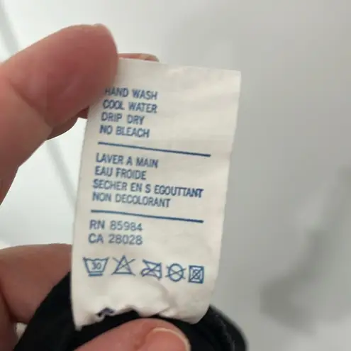 Everlast Vintage Large Black Multicolor Stripe Square Neck Tank Bodysuit