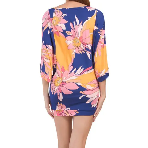 Trina Turk  Tropical Floral Swim Tunic Women's Bathing Suit Coverup Size Medium