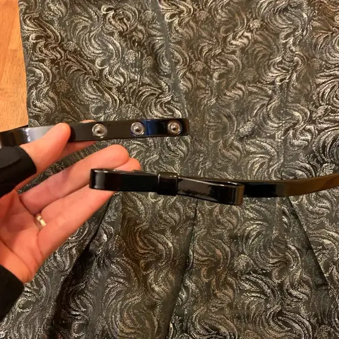 Black Label By Evan-Picone Dress 4 Black Gray Silver Black Patton Belt