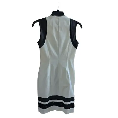Yigal Azrouël White & Black Techno Cotton Dress Size 2