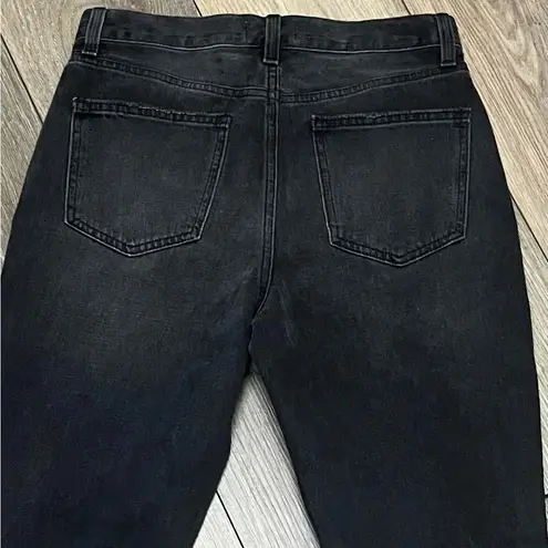 Pistola Black Keaton High Rise Slim Straight Crop Leg Jeans 26 28” Goth Grunge