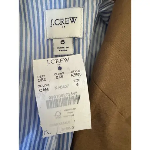 J.Crew Factory Original Schoolboy Blazer in Camel Women's Size 6 NWT Tan