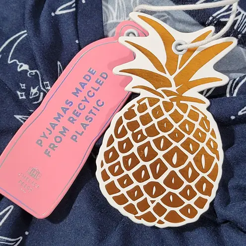 Chelsea Peers Womens XS Long Sleeve Pajama Top Celestial Sun Moon Stars Navy Blue Size undefined