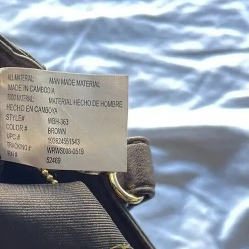 Big Buddha Brown Handbag Crossbody Dark Brown Purse Gold Tone Hardware