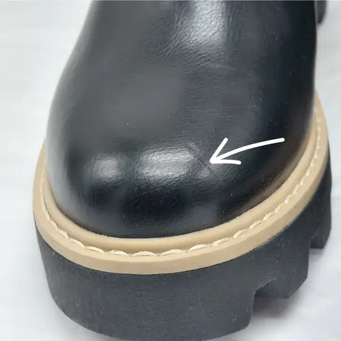 Dolce Vita DV Vionie Womens 9.5 Black Knit Shaft Lug Sole Platform Ankle Boots