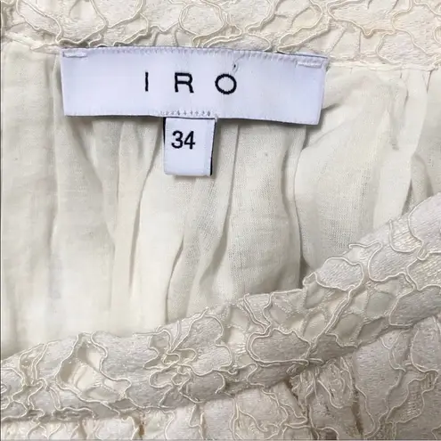 IRO | Izia Pleated Lace Knit Overlay Skirt