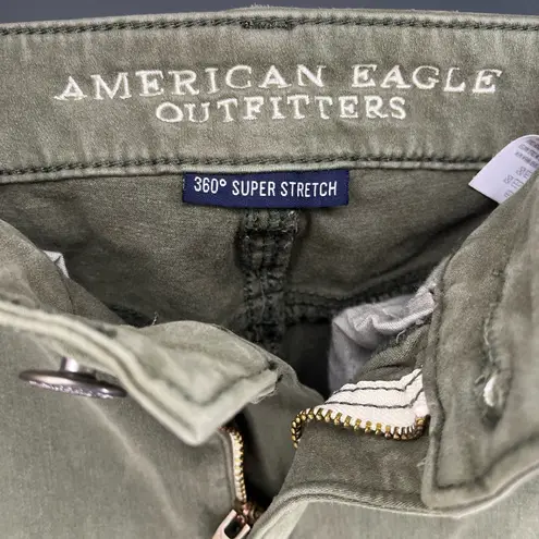 American Eagle  360 Super Stretch Jegging Jean Olive Green Skinny Women Size 6
