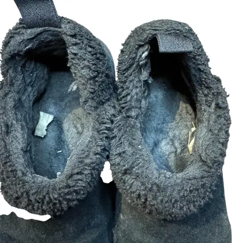 Koolaburra by Ugg Slipper Boots Womens Black Suede Shearling Lined Cozy Warm