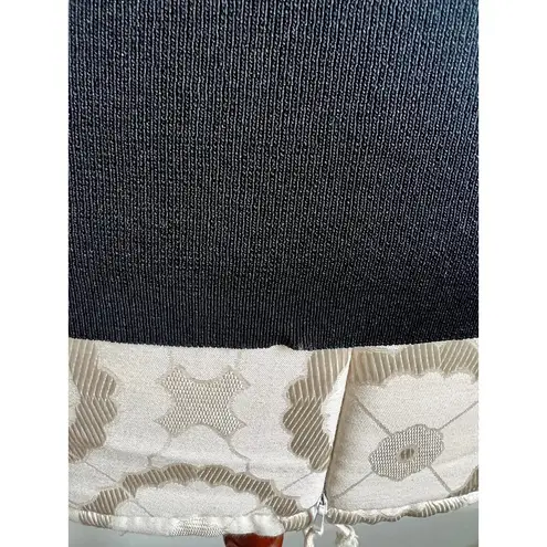 Berek2 Embellished Bead Fitted Knit Sweater Tank Top Medium Black