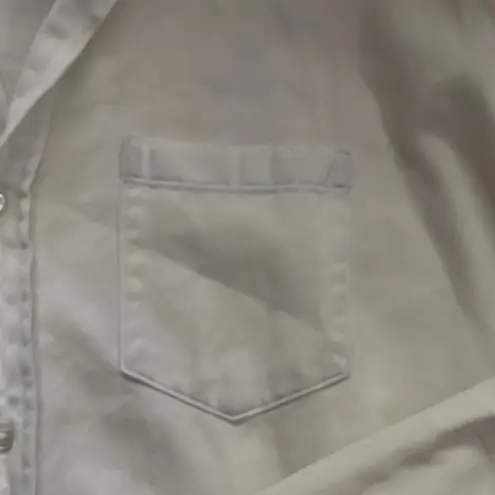 Frank & Eileen White Mary 100% Cotton Classic ShirtDress Distressed Casual