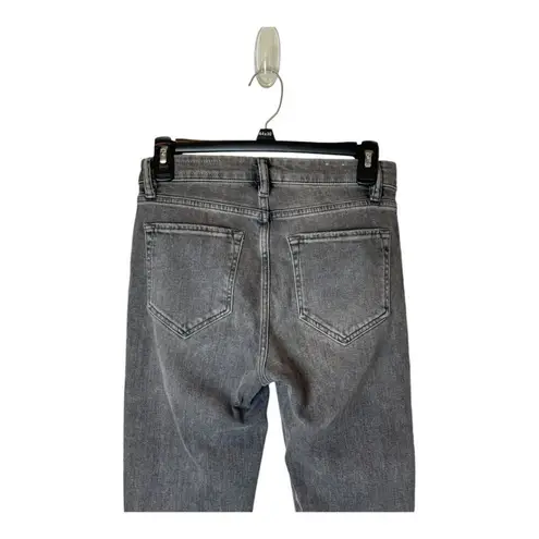 All Saints Jeans Women 27 Gray Washed Black Grace Slashed Distressed Skinny