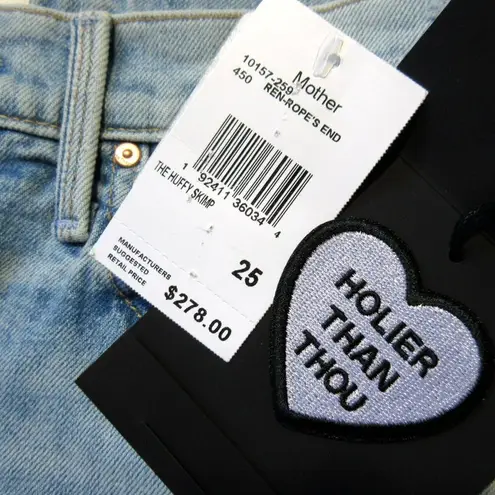 NWT Mother Superior The Huffy Skimp in Rope's End Destroyed Jeans 25