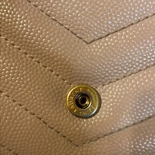 YSL Yves Saint Laurent Blush Pink Leather Wallet
