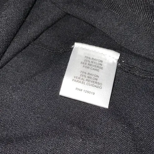 Joseph A . Black Knotted Open Sleeve Detail Pullover Round Neck Soft Sweater Lg