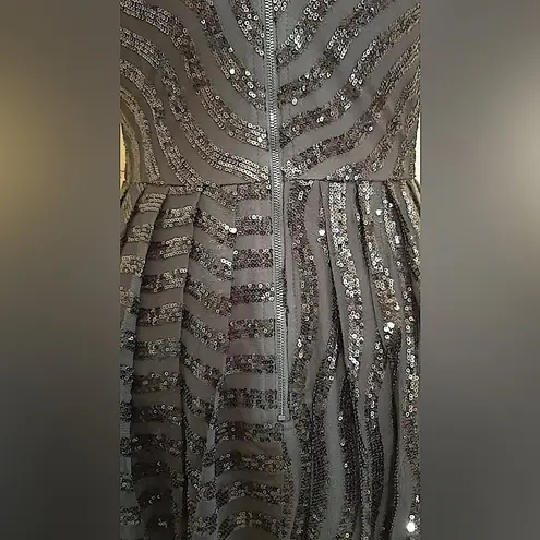 Soiéblu Black Sheer Overlay Sequined Sleeveless ModCloth Party Dress Medium