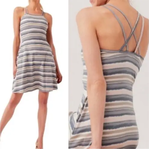 Pact  Swell Striped Strappy Dress Athletic Outdoor Hiking Stretch Womens M