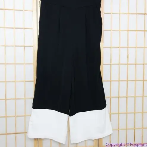 Eloquii NEW wide leg jumpsuit short sleeve white trim, 14