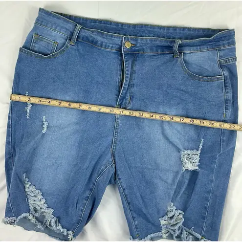 Gagele Women's Distressed Shorts Blue Size 4X