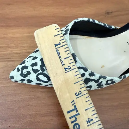 Sole Society Olyvia Cheetah Suede Pointed Toe Ankle Strap Kitten Pumps Size 6