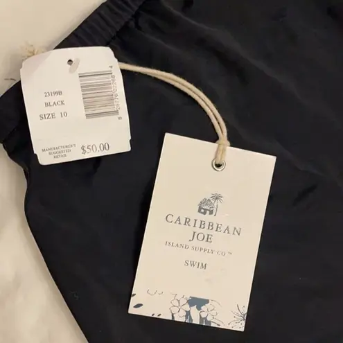 Caribbean Joe Black Swim Skirt Bathing Suit Bottom Swimwear Women's Size 10 NEW