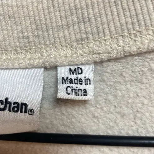 MARUCHAN INSTANT LUNCH WO SIZE MED OVERSIZED SWEATSHIRT W/GRAPHIC DESIGN CLEAN Gray