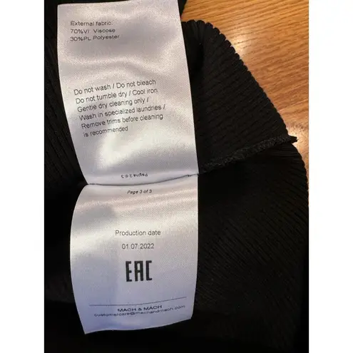 Mach & Mach bodycon Ribbed Cutout Long Sleeve Sweater Dress size L